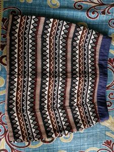 Patterned Button-Up Skirt