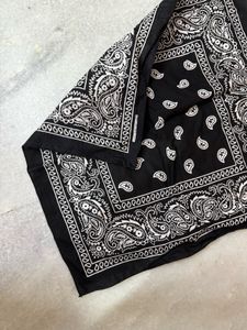 Black Printed Bandana
