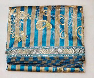 Elegant Blue & Gold Sari