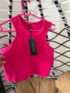 Fuchsia Top and Trousers Set