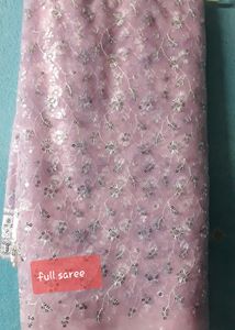 Beautiful Pink  Net Saree