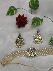 Pearl Kundan Choker Set