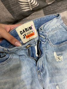 Ripped Wide-Leg Jeans