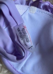 Lavender Ruffle Bikini Top