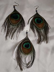 Peacock Feather Earrings