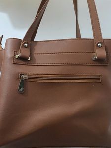Brown Leather Tote Bag