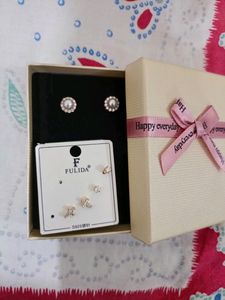 New Stud Earrings Set Of 3