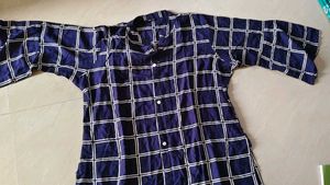 Checked Blue Kurta