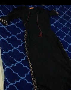 Gerua Black Kurta