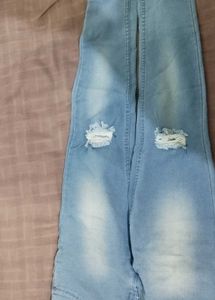 Ripped Light Wash Denim Jeans