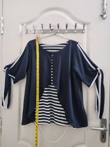 Stylish Navy &amp; White Top