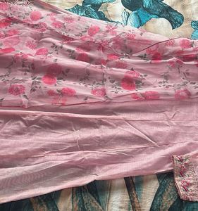 Pink Floral Dupatta
