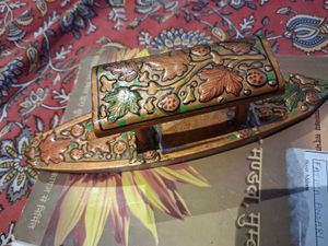 Handcrafted Wooden Decorative kashmiri   Boat