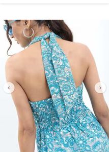 Blue Floral Halter Top