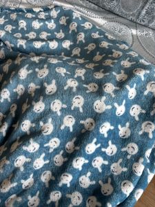 Cute Bunny Print Kids Blanket