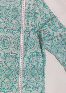Printed Box Pleated Top