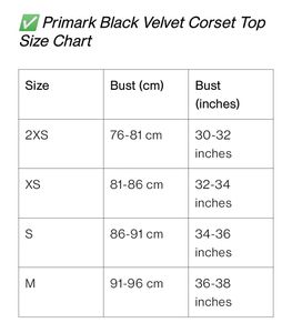 Primark Black Velvet Corset Top