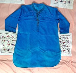 Blue Denim Top/Kurta