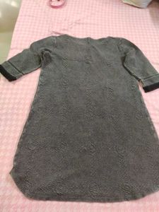 Gray Textured Tunic Dress