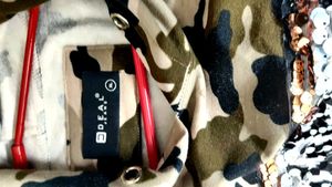 AN ARMY PRINT SWEATSHIRT BY DEAL JEANS