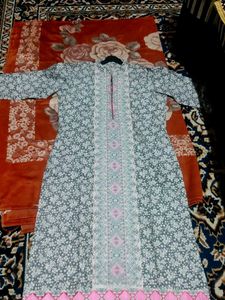 Elegant Printed pure cotton suit set