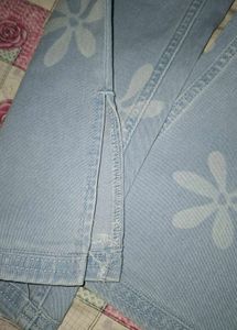 Floral Denim Jeans