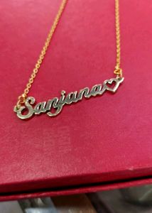 Customised Ur  Name On Locket With Chain
