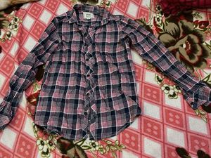 Pink Plaid Flannel Shirt