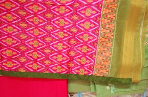 RAW POCHAMPALLY SILK KURTA MATERIAL FOR SALE !!