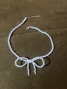 Pearl Bow Necklace