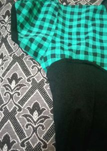 Unique Green &amp; Black Top