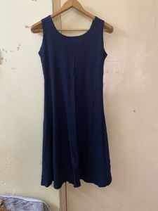 Navy Button-Down Dress