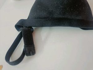 Non-Padded Non-Wired Black Cotton Rich Bra
