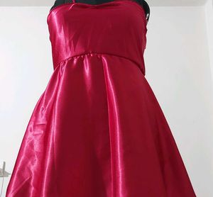 Red Satin Frock
