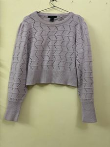 Lavender Knit Crop Top