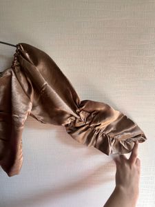 Copper Brown Satin Top