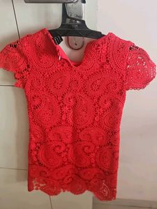 Red Lace Dress-Dubai Purchased