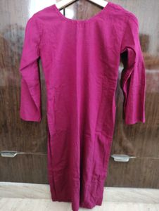 Knee Length Kurta For Women, Pink