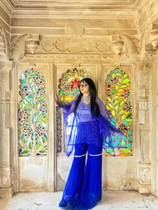 Gorgeous Blue Indian Outfit