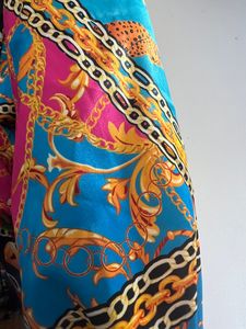 Koovs Chain Print Multi Color Front Knot shirt,