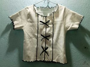Cute Bow Detail Crop Top