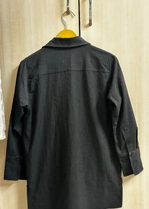Zara - Combo Gray Shacket With White T-Shirt