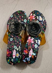 Multi Coloured Fancy Slippers For Women