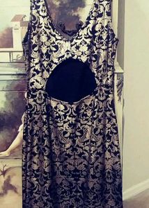 Golden Floral Dress
