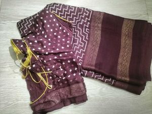 daily wear saree's with blouse- Set of Two