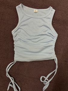 Powder Blue Crop Top