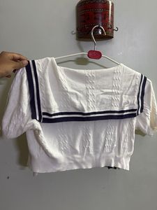 Cute Striped Cropped Cardigan