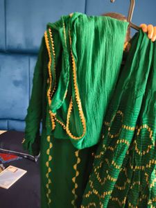 Bottle Green garara  Kurta set