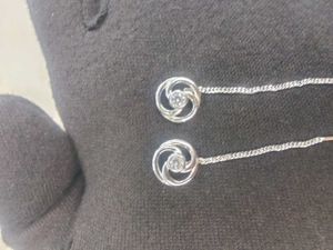 925 Sterling Silver Dangle Earrings With Hallmark