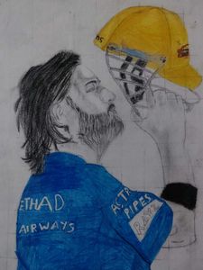 MS Dhoni Art